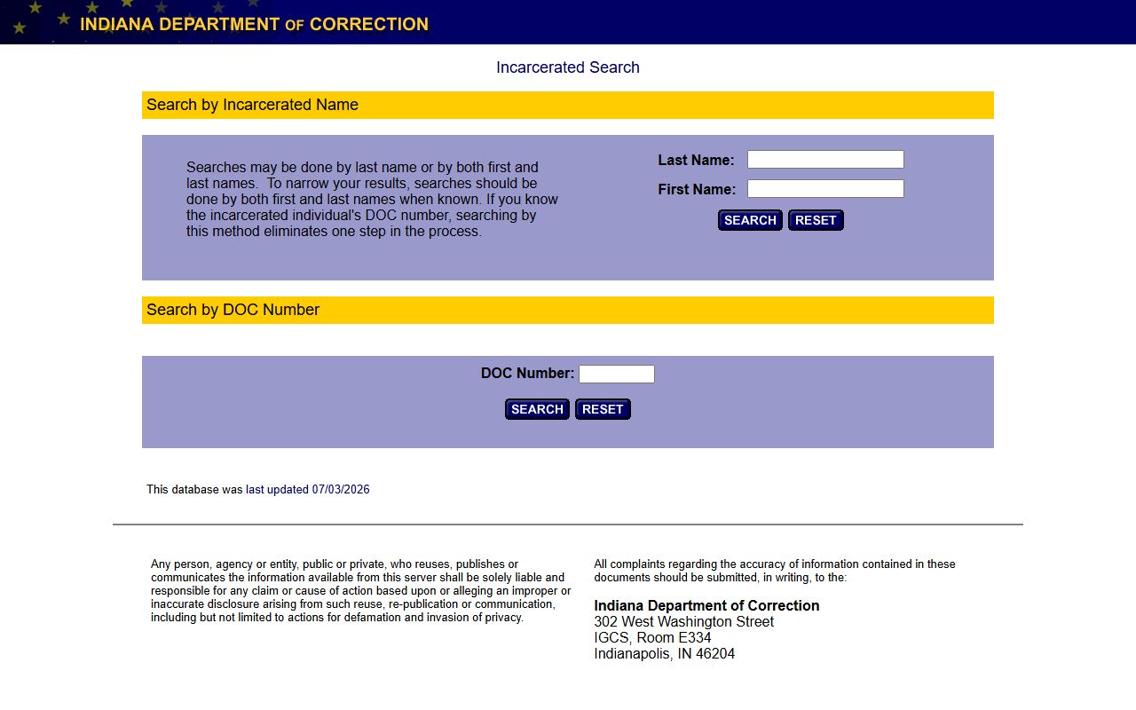Martin County arrest records IDOC offender locator fallback