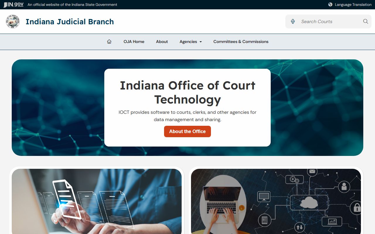 Martin County court records Indiana court technology page