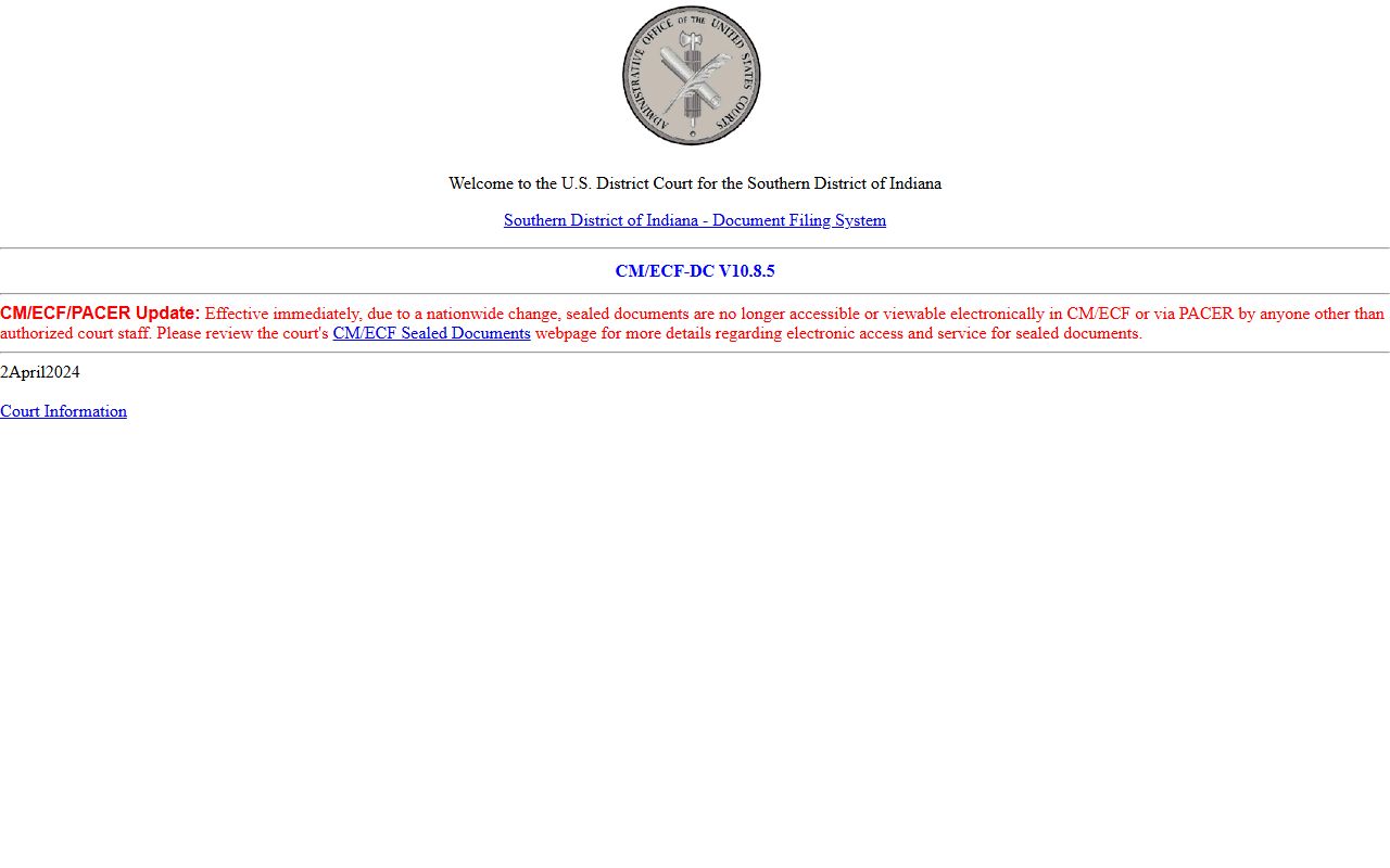 Martin County Circuit Court records CM ECF federal distinction
